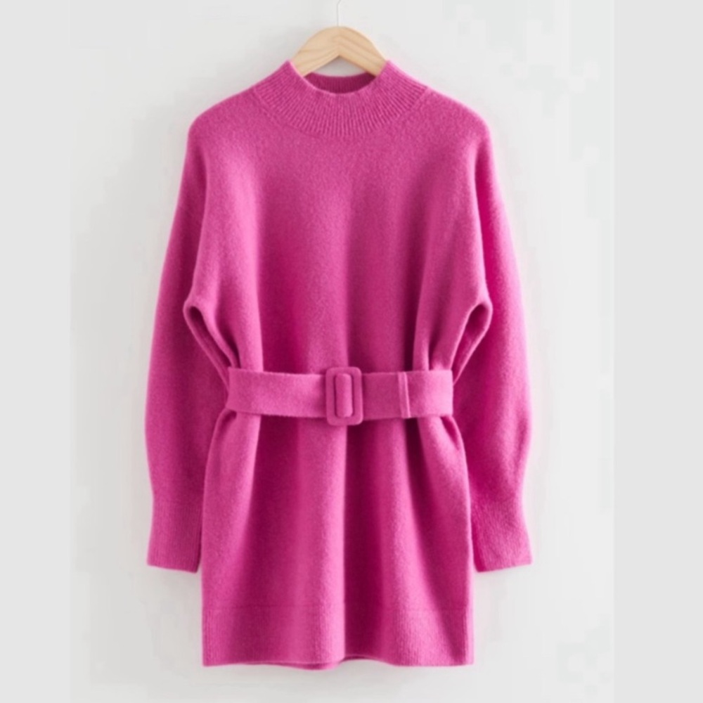 NWT & other stories belted mini dress